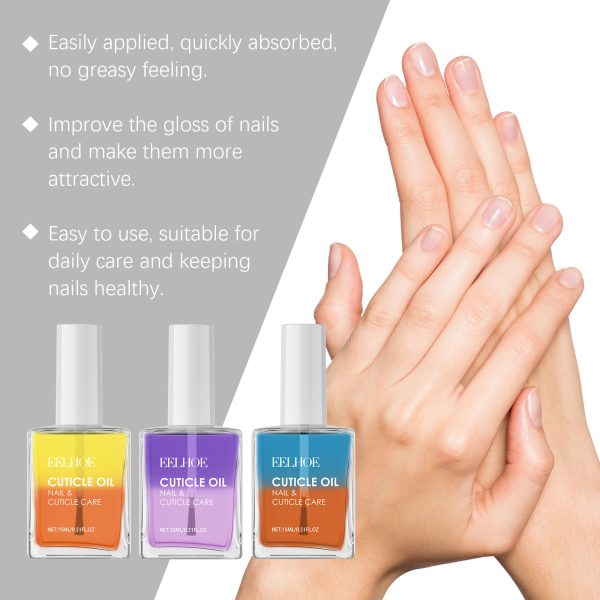 EELHOE Double-Layer Nail Cuticle Oil For Nail Cuticle Repair, Moisturizing And Softening Nail Surface Care Oil - 图片 3