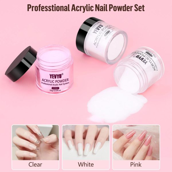 Acrylic Nail Kit With Drill, 4 Colors Gel Polish And UV Light Nail Kit, Birthday Gifts For Women, Valentines Day Gifts For Girl, Professional Nails Kit Acrylic Set With Everything For Beginners - 图片 2