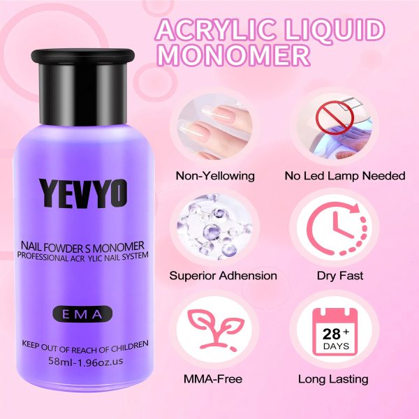 Acrylic Nail Kit, 24 Color Glitter Acrylic Powder Monomer Liquid Set, Nail Kit Set Professional With Everything Acrylic Brushes And 200 Pcs Nail Tips For Extension Beginner - 图片 6