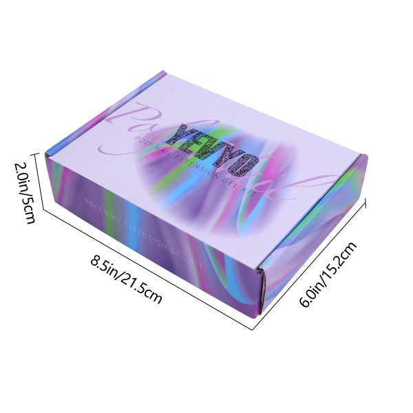 Poly Gel Nail Kit Poly Nail Gel Kit With UV Lamp For Beginners With Anything With Gel Extension Nail Kit With Slip Solution - 图片 8