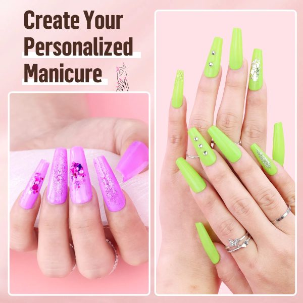 Acrylic Nail Kit With Drill, 4 Colors Gel Polish And UV Light Nail Kit, Birthday Gifts For Women, Valentines Day Gifts For Girl, Professional Nails Kit Acrylic Set With Everything For Beginners - 图片 6