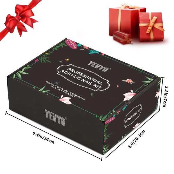 Acrylic Nail Kit With Drill, 4 Colors Gel Polish And UV Light Nail Kit, Birthday Gifts For Women, Valentines Day Gifts For Girl, Professional Nails Kit Acrylic Set With Everything For Beginners - 图片 8
