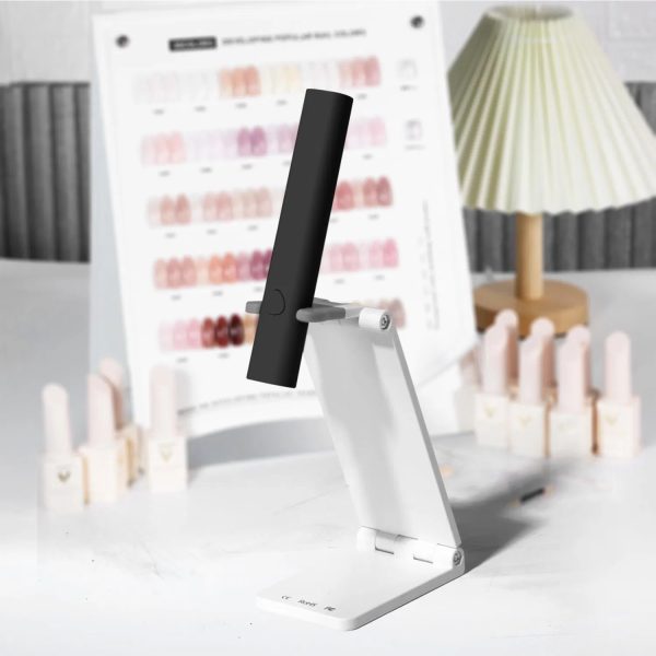UV Light For Gel Nails, Mini U V LED Nail Lamp Handheld With Stand, Portable Nail Dryer Rechargeable USB Cordless For Fast Drying, Black - 图片 5